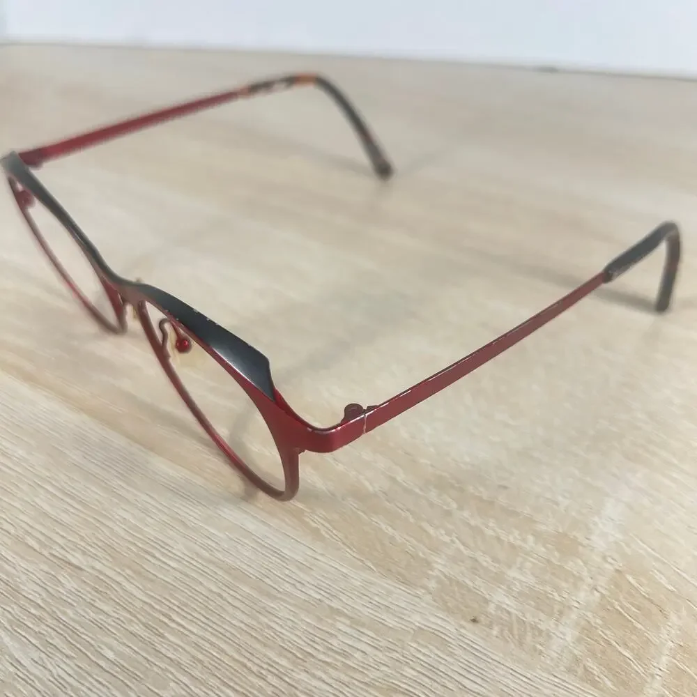 JF Rey JF2757 3000 Red Black Eyeglasses READ DESC 48-18-143 Frames Only